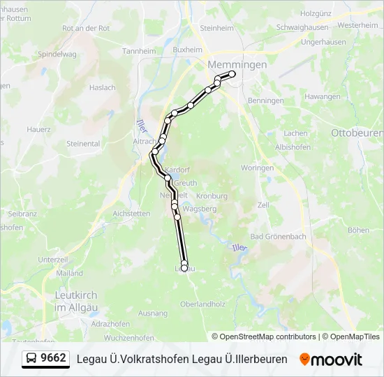 9662 Bus Line Map