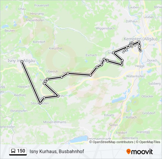 150 Bus Line Map