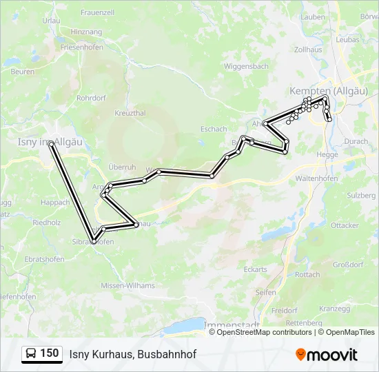 150 Bus Line Map
