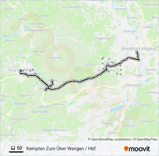 50 Bus Line Map