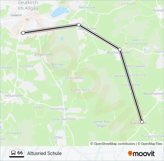 66 Bus Line Map