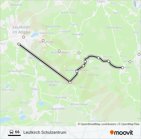 66 Bus Line Map