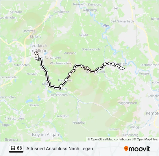 66 Bus Line Map