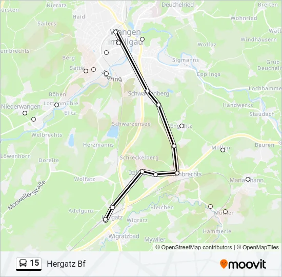 15 Bus Line Map