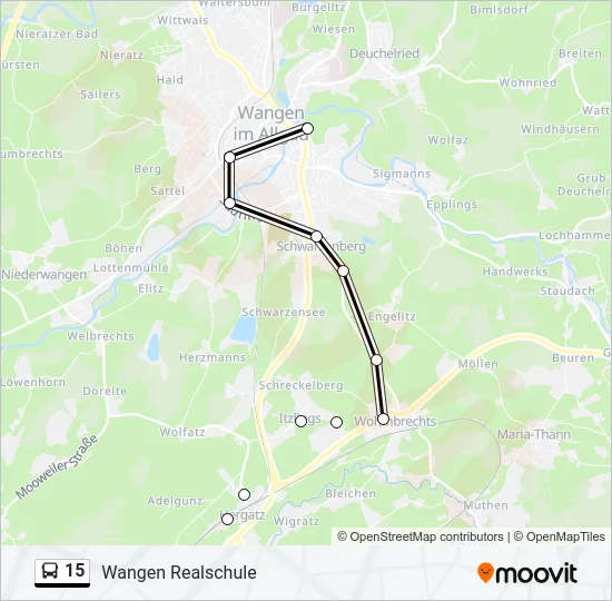 15 Bus Line Map