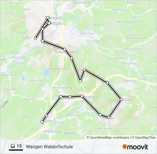 15 Bus Line Map