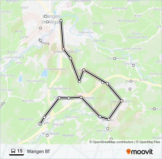 15 Bus Line Map