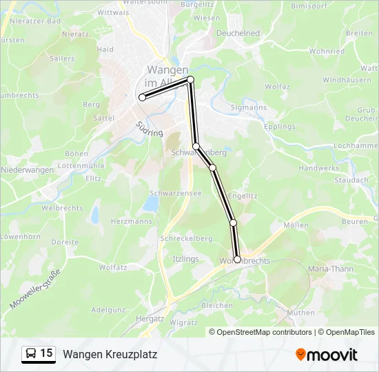15 Bus Line Map