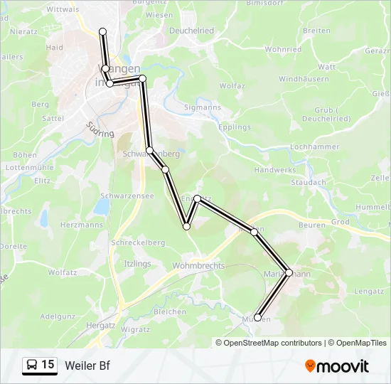 15 Bus Line Map