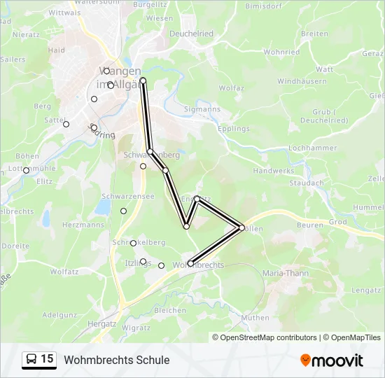 15 Bus Line Map