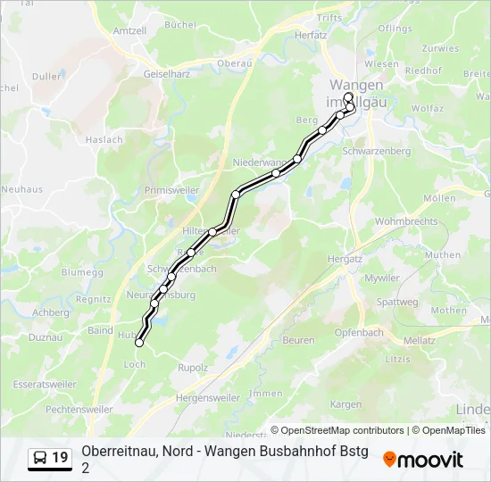 19 Bus Line Map