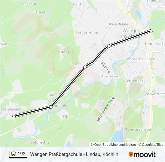 192 Bus Line Map