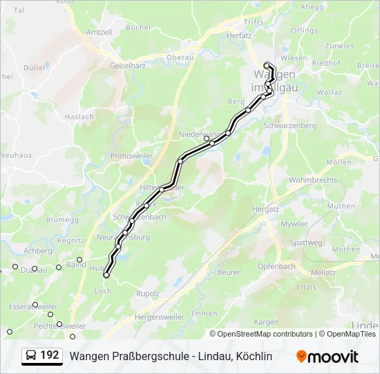 192 Bus Line Map