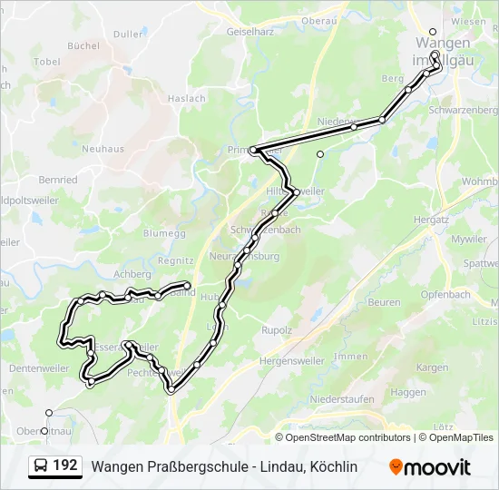 192 Bus Line Map