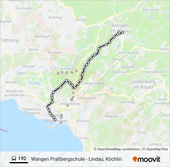 192 Bus Line Map
