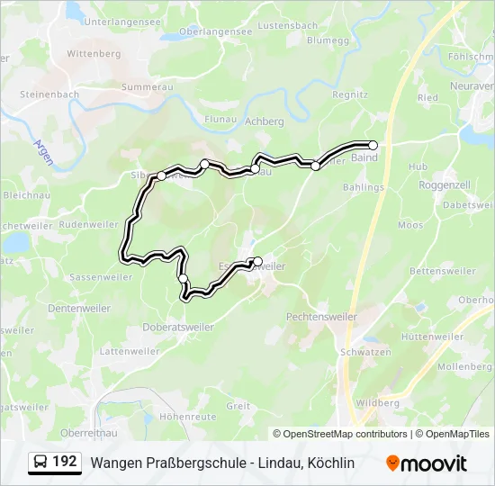 192 Bus Line Map