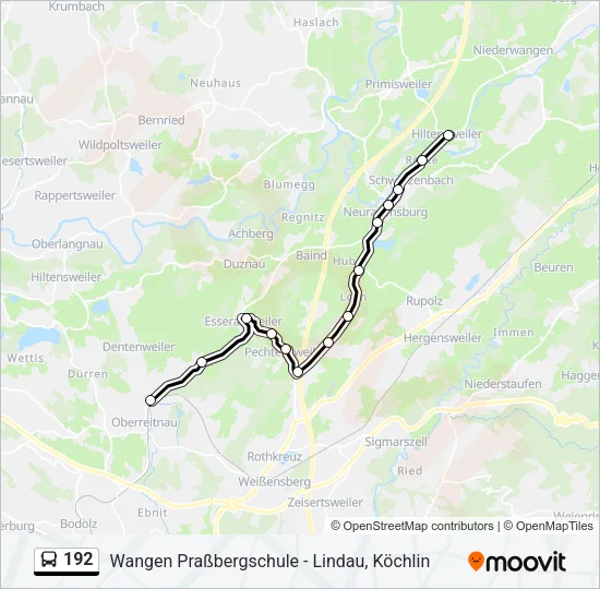192 Bus Line Map