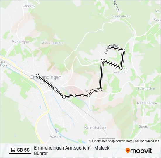 linie SB 5S Karte