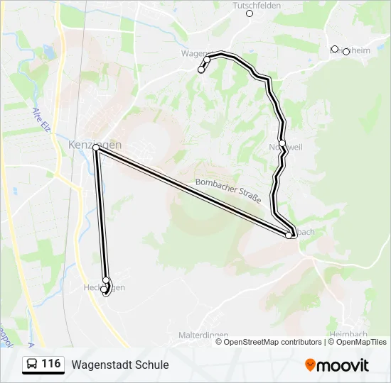 116 Bus Line Map