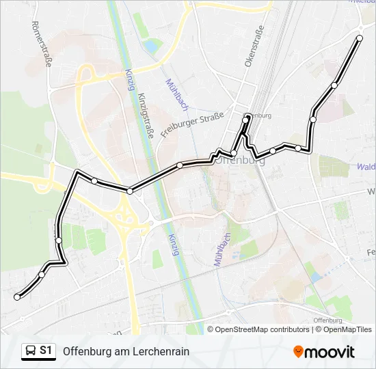 S1 Bus Line Map