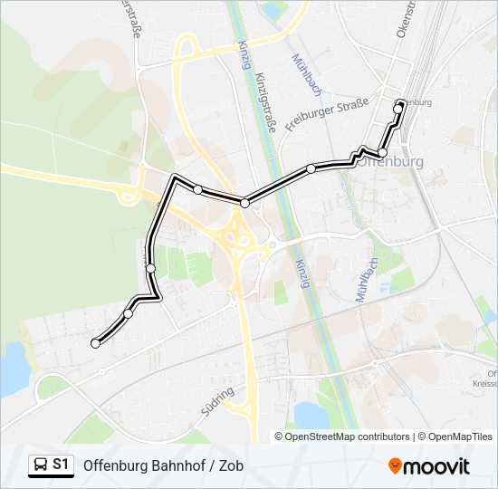 S1 Bus Line Map