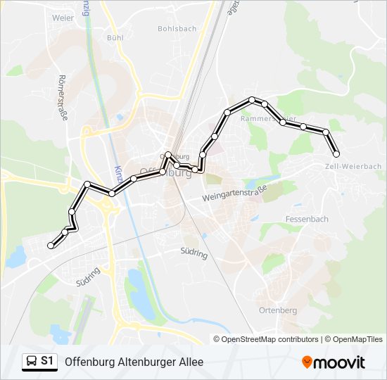 S1 Bus Line Map