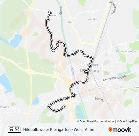 S3 Bus Line Map