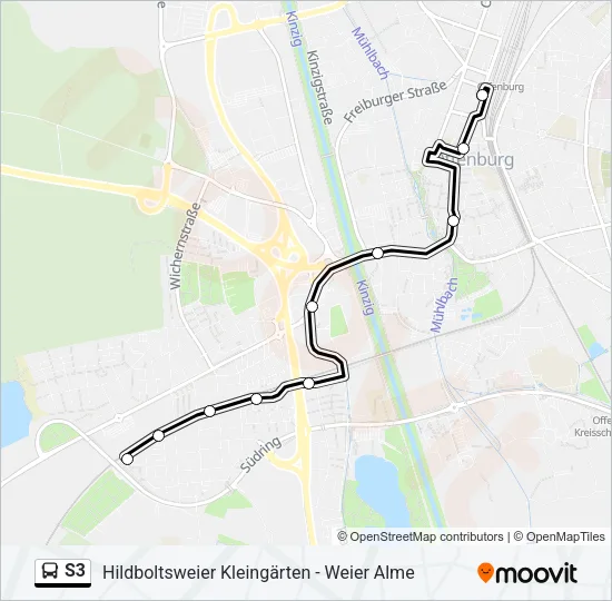 S3 Bus Line Map