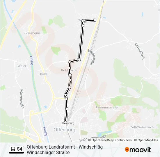 S4 Bus Line Map