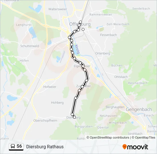 S6 Bus Line Map