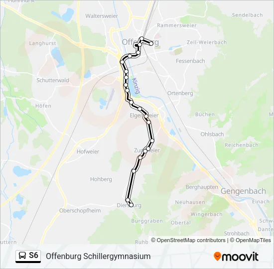 S6 Bus Line Map