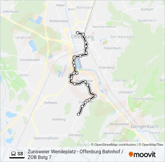 S8 Bus Line Map