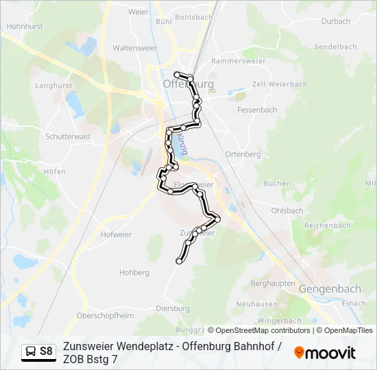 S8 Bus Line Map