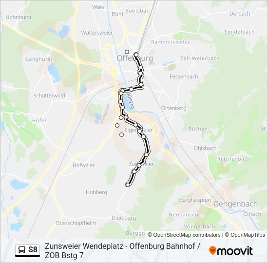 S8 Bus Line Map