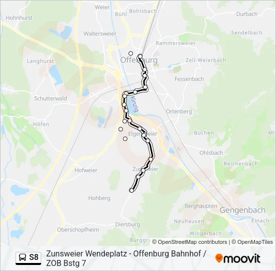 S8 Bus Line Map