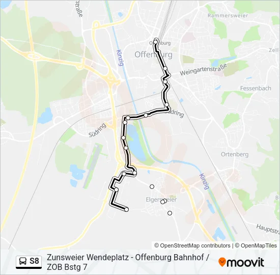 S8 Bus Line Map