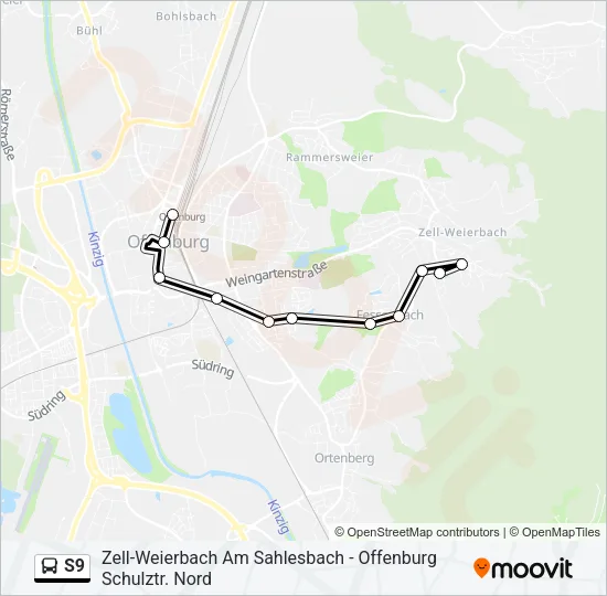 S9 Bus Line Map