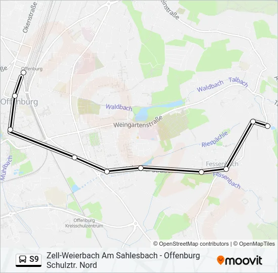 S9 Bus Line Map