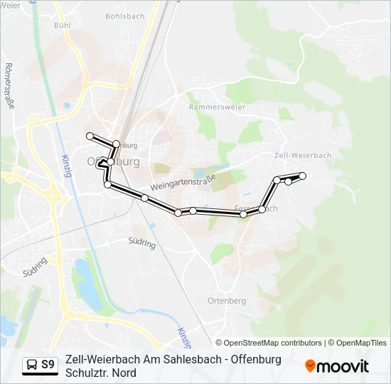 S9 Bus Line Map
