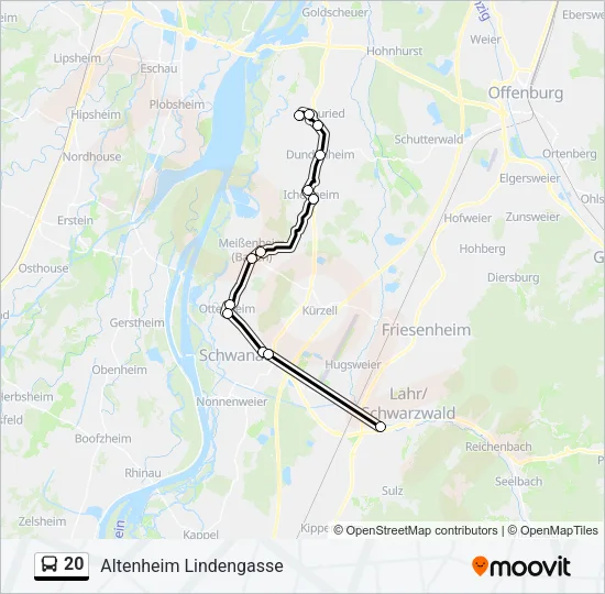 20 Bus Line Map