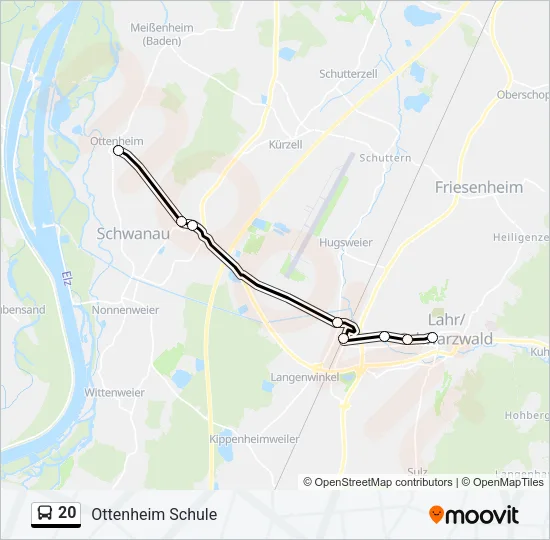 20 Bus Line Map