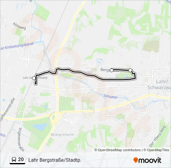 20 Bus Line Map