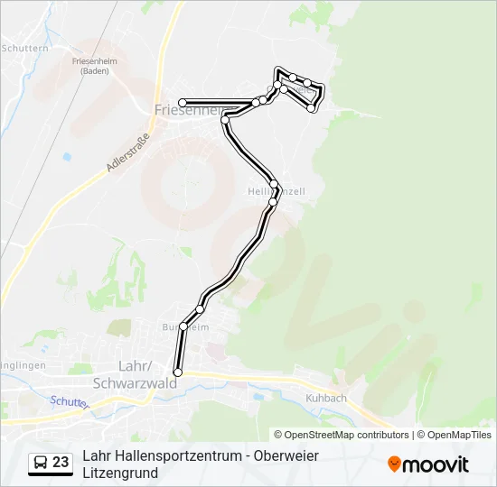 23 Bus Line Map