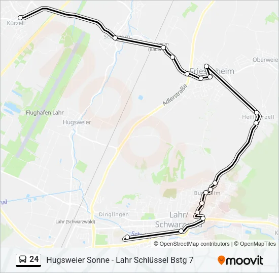 24 Bus Line Map