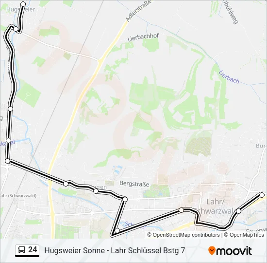 24 Bus Line Map