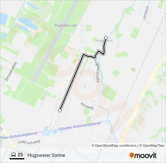 25 Bus Line Map