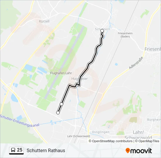 25 Bus Line Map