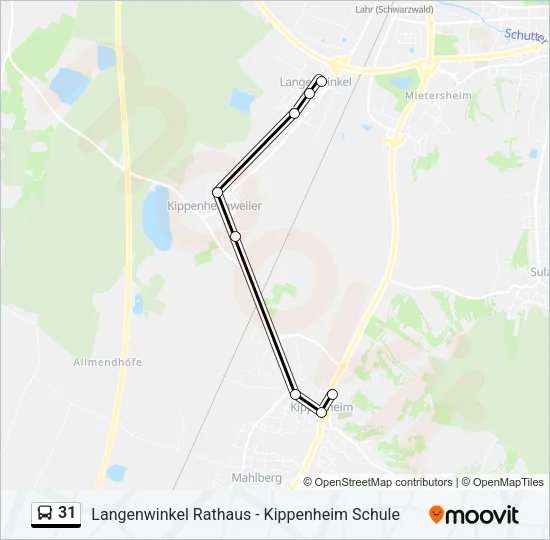 31 Bus Line Map