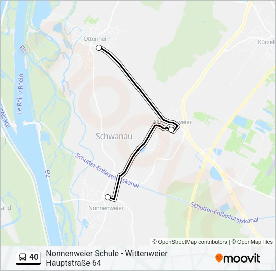 40 Bus Line Map