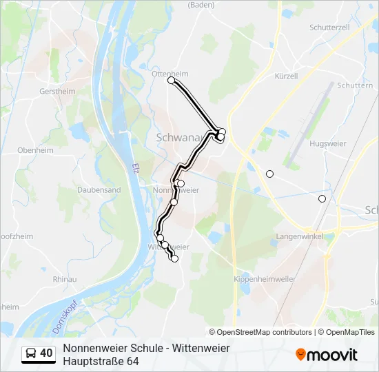 40 Bus Line Map